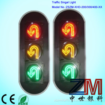 Red&Yellow&Green U-Turn Traffic Signal Light